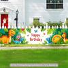 Dinosaur Birthday Party Banner, Dinosaur Design, Polyester Outdoor Indoor Fence Lawn Photo Booth Decoration