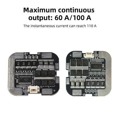 BMS 4S 60/100A Система управления батареями 18650 21700 Литиевая батарея Плата защиты с балансировкой Встроенная тепловая защита