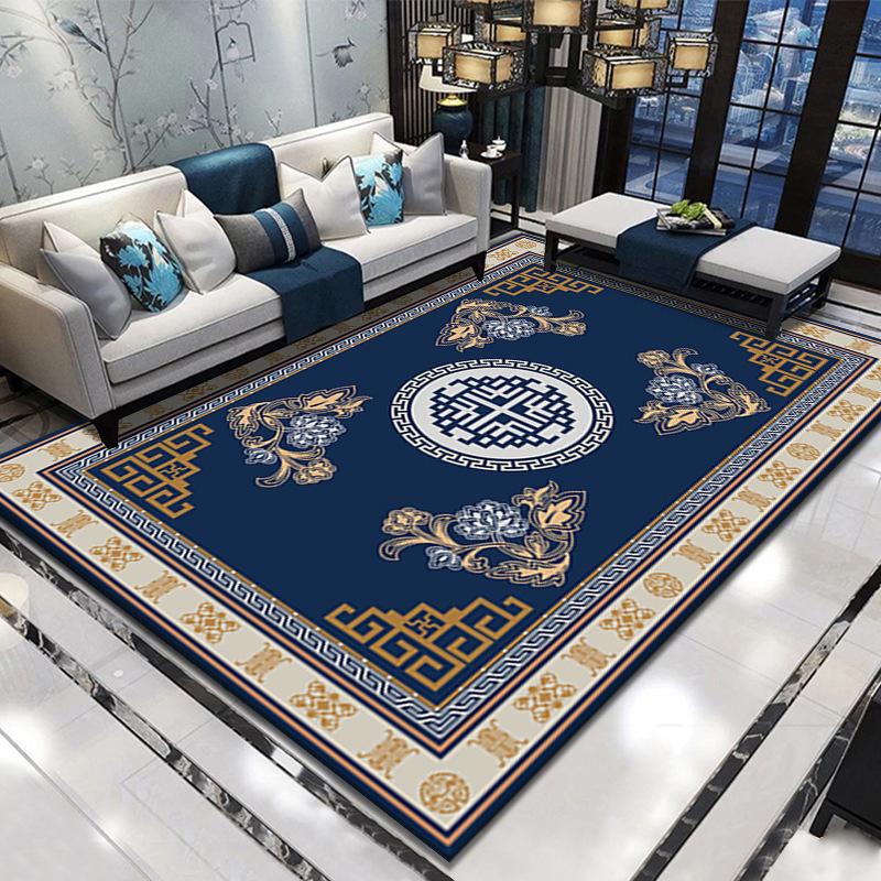 New Chinese-style Carpet Living Room Area Rug Non-slip 3D Printing Office Coffee Table Floor Mat Home Bedroom Study Floor Mats