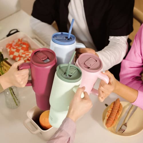 BOTTLE BOTTLE Tumbler with Straw, 1200ML, Leakproof Stainless Steel Water Bottle, Large Capacity Water Bottle with Double Wall, Vacuum Insulation, Kee