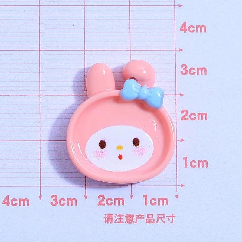 10 Pcs Cartoon Resin Cartoon Animals, Plates Style Hairpin Pendant Scrapbook Craft Diy Miniature Ornament Accessories A14