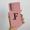 For Tecno Camon 17P 6GB 128GB Case 6.8 Inch Cute Initial Letters Soft Liquid Silicone Shockproof Funda For Tecno Camon 17P Cover