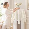 Decorative Home Appliance Cover Lace Dust for Air Conditioner, Cylindrical Vertical Units Soft Durable Fabric Protective Cover, Exquisite Embroidery