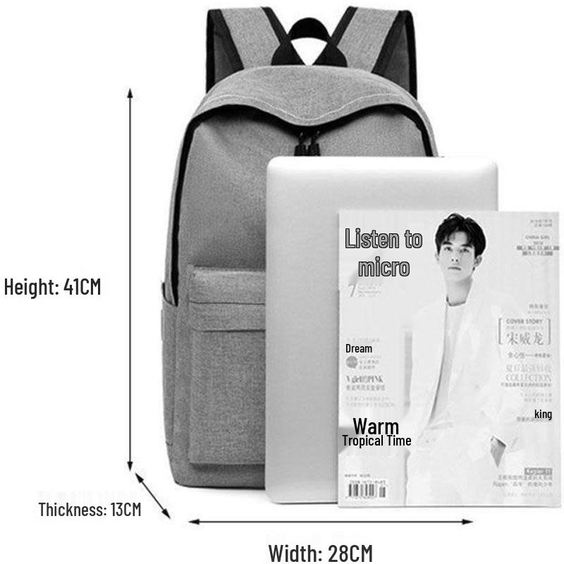 Large Capacity Casual Minimalist Oxford Backpack – Korean Style School and Travel Laptop Bag