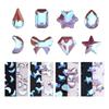Aurora Phantom Purple Nail Art Flat Bottom Special-Shaped Diamond Diy Manicure Nail Art Jewelry