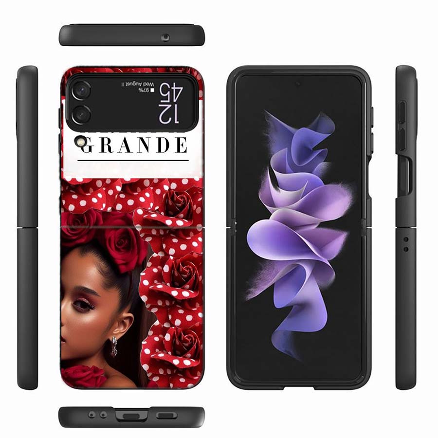 Чехол для телефона Ariana Grande для Samsung Z Flip 6 7 5G Z Flip 5 Galaxy Z Flip 3 4 5G ZFlip Ударопрочный Жесткий Чехол TPU PC Coque Capa S