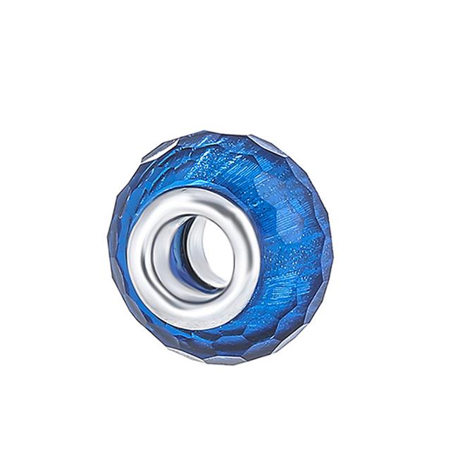 2 шт./лот, модный синий муранский кристалл, подвеска, подходит для подвесок серебряного цвета, женский браслет из бисера «сделай сам», для мужчин, изготовление ювелирных изделий