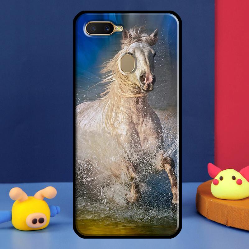Чехол с бегущими лошадьми для Oppo A98 A78 A58 A15 A16 A17 A5 A9 A91 A52 A72 A76 A96 A74 A94 A54 S A57 A77