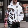 Мужская толстовка с капюшоном для мужчин, толстовки с 3D принтом дракона, уличная пуловерная одежда, повседневная модная осенняя одежда большого размера с длинным рукавом