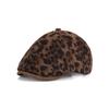 Autumn Winter Retro Leopard Print Forward Cap Beret Women Peaked Cap