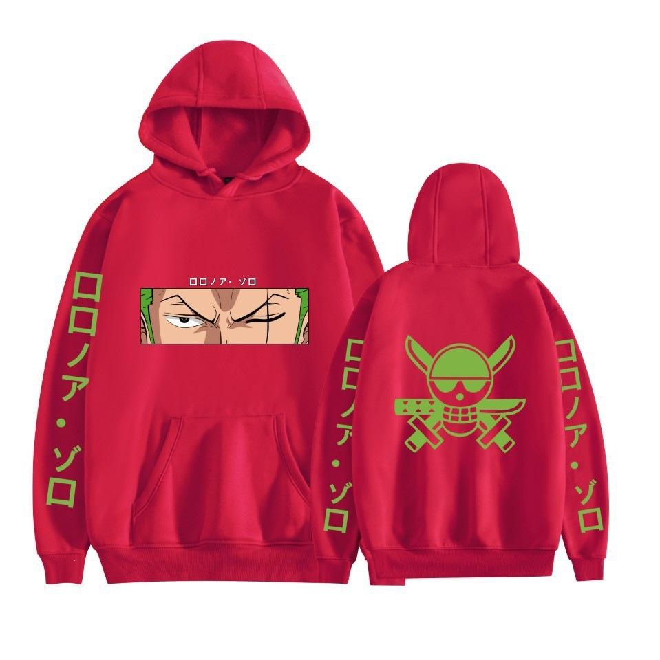 Riman Animation Cartoon Luffy Brook Series Printed Fashion Casual Hooded Sweater