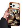 Для iPhone 17 Pro Max Чехол Роскошный Сияющий Фантастическое Дерево Узор Бабочки Кожаная Текстура Силиконовая Крышка Для iPhone 16 Pro Max 15 14 13 12 11 16E Air