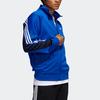 adidas Оригинальная однотонная спортивная куртка с логотипом и воротником-стойкой, мужская верхняя одежда, синяя FM1523