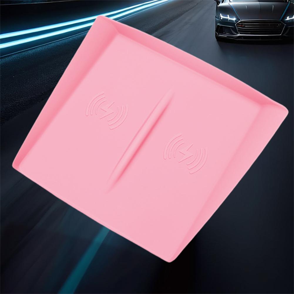 Беспроводная зарядная панель Силиконовый коврик для мобильного телефона Нескользящий Устойчивый к царапинам Чехол для зарядной панели для Tesla Model 3 Highland