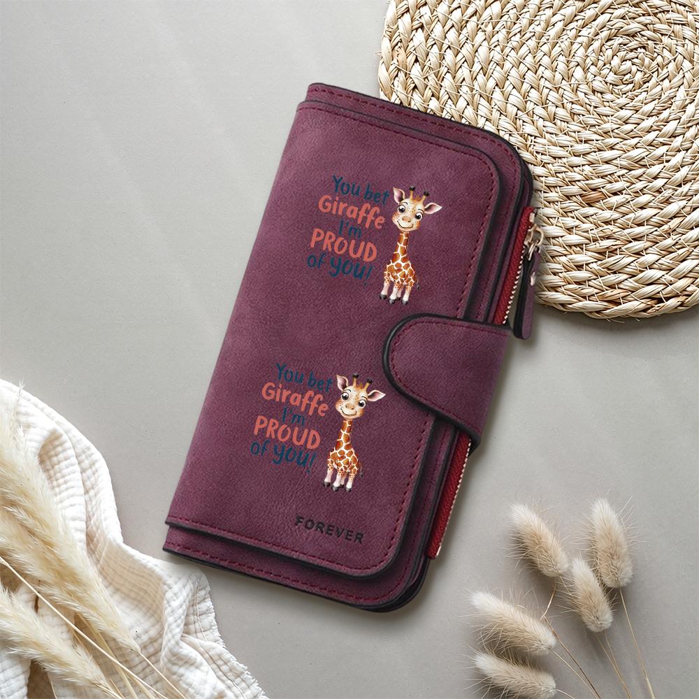 Cute Giraffe Print Long Wallet