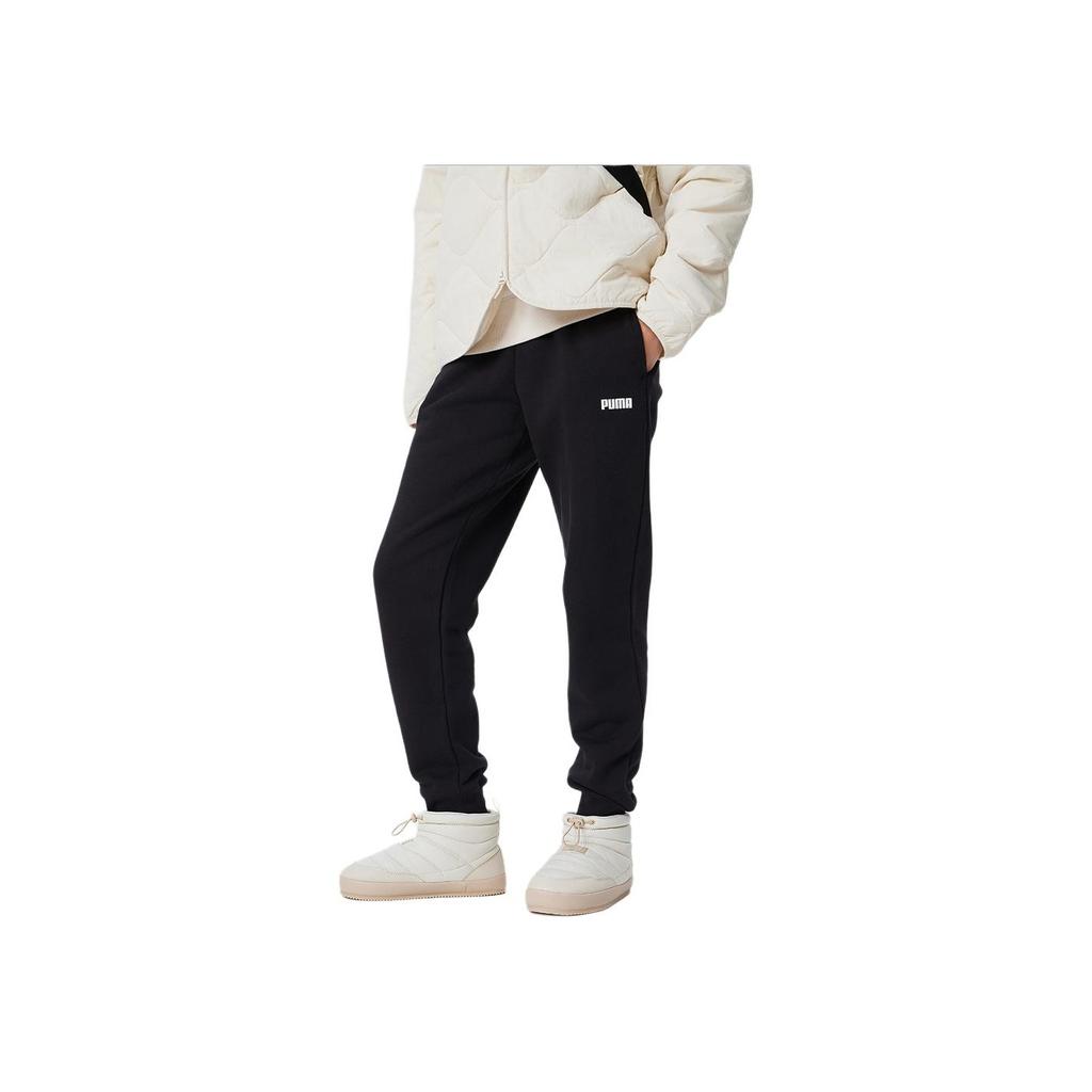 Puma Спортивные брюки Ess Logo Fl, модные, универсальные, удобные, облегающего кроя, из флиса, женские, артикул 693001-01