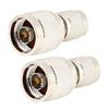 2pcs 50ohm N Male To TNC Male Connector Straight Adapter for Antennas Broadcast Radios