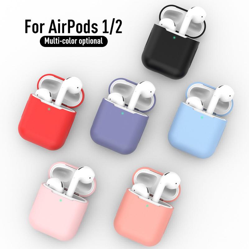 Силиконовый защитный чехол для наушников Airpods, универсальный чехол с защитой от падения 1, 2 поколения