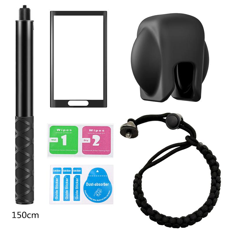 Набор аксессуаров для Insta360 X5 Закаленная стеклянная пленка для селфи-палка Силиконовый защитный чехол Мотоциклетный кронштейн для Insta360 X5