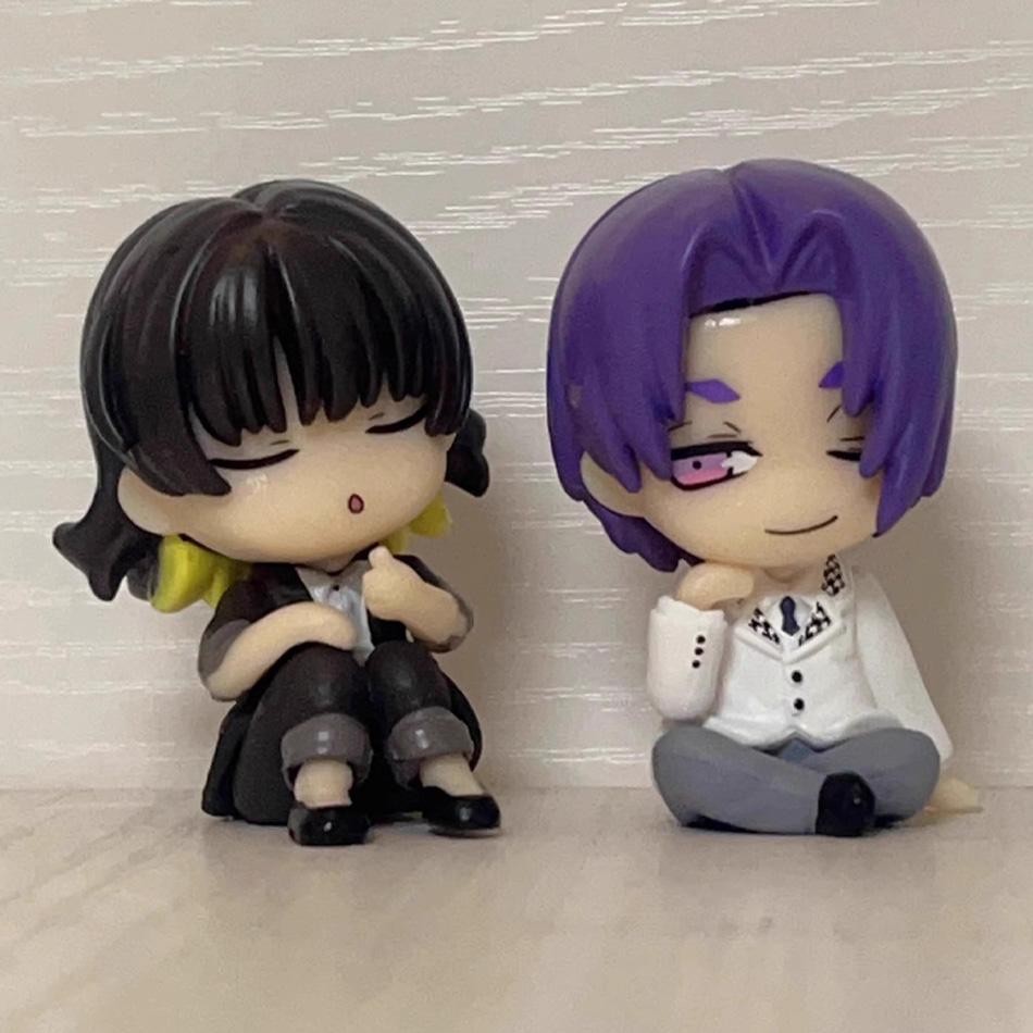 4pcs Blue Lock Gk Anime Figure Isagi Yoichi Bachira Meguru Shoulder To Shoulder Sleep Q-Version Kawaii Model Statue Kid Toy Gift