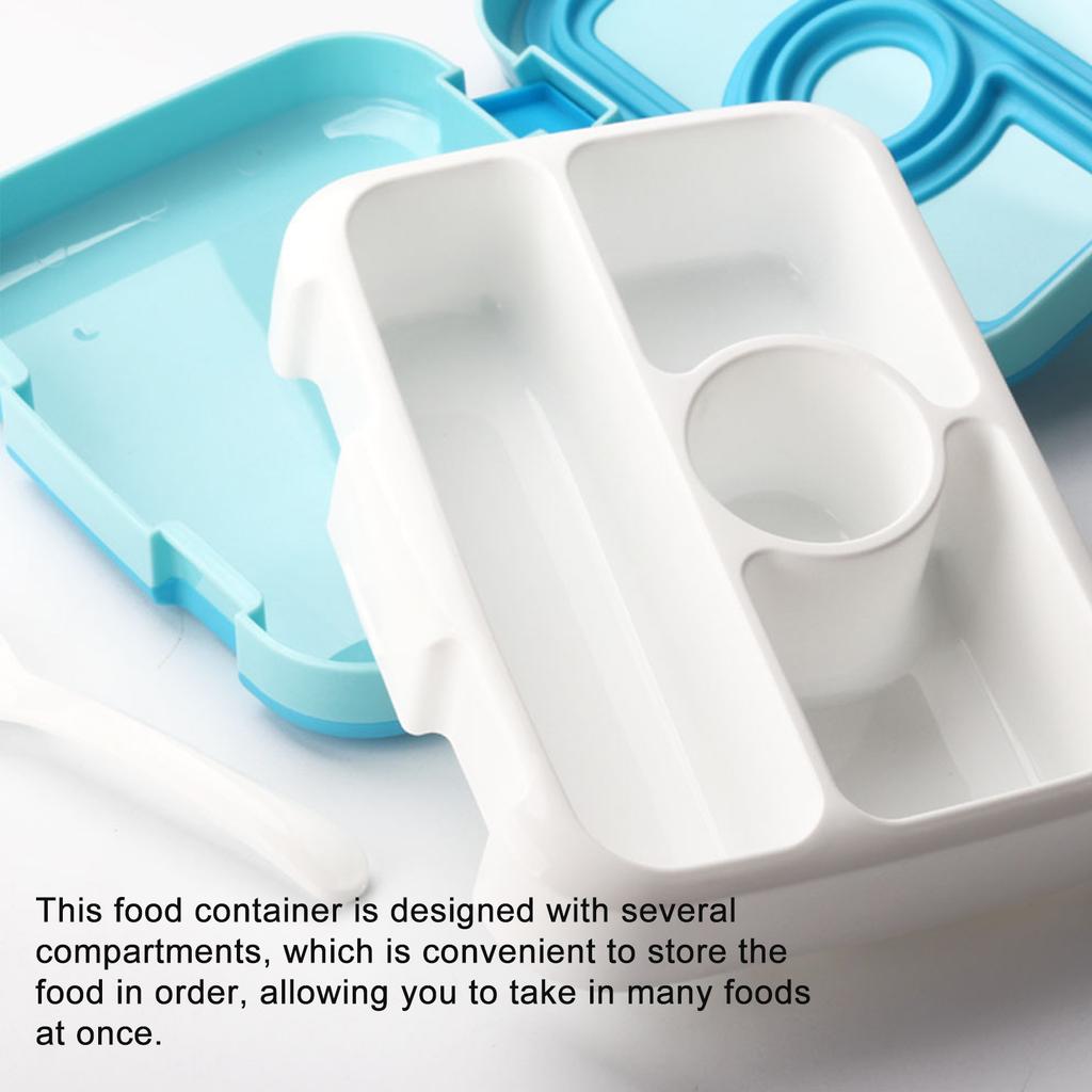 4/5 Squares Multifunctional Leak-Proof Bento Box Portable Lunch Sealed Salad Fruit Tableware Box Picnic Food Storage Container