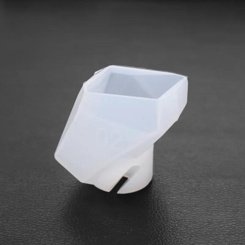 DIY 3D Geometric Shape Stone Candle Mold Silicone Mold Plaster Crafts Mold Candle Resin Soap Mold Christmas Home Decoration