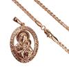 Rose Gold Italian Exquisite Virgin Mary Pendant Jewelry Gift for Women
