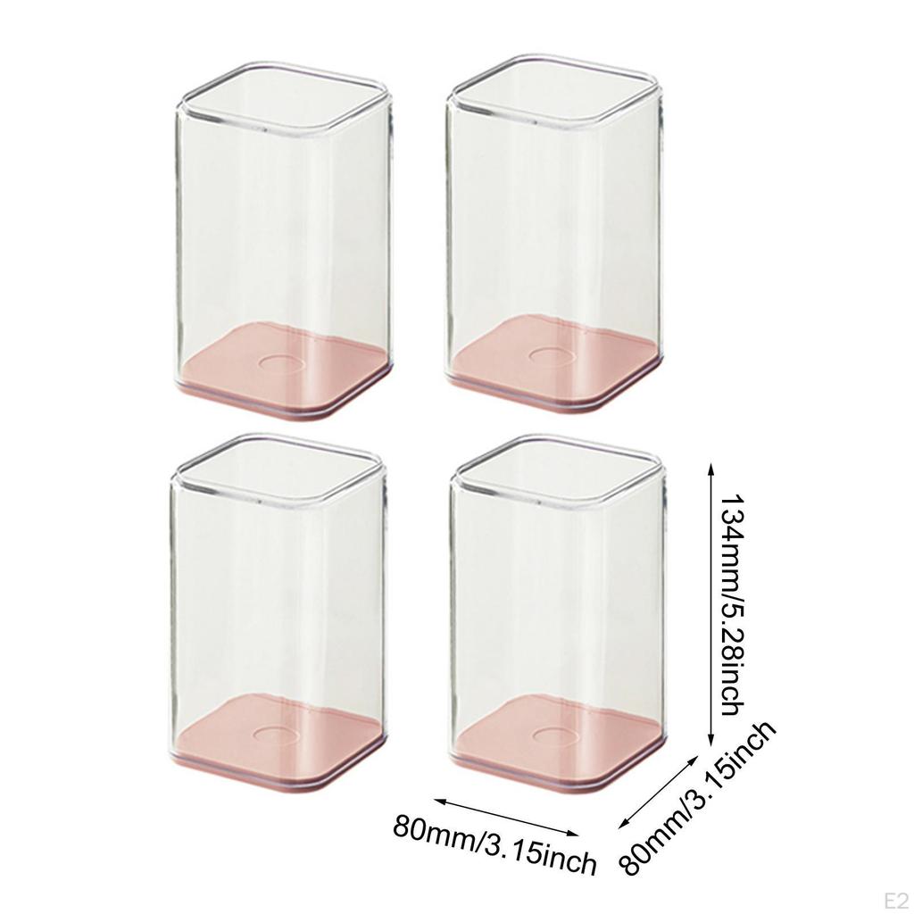 4 штуки Акриловая витрина Коробка Декоративная Настольная Штабелируемая Прозрачное Хранение