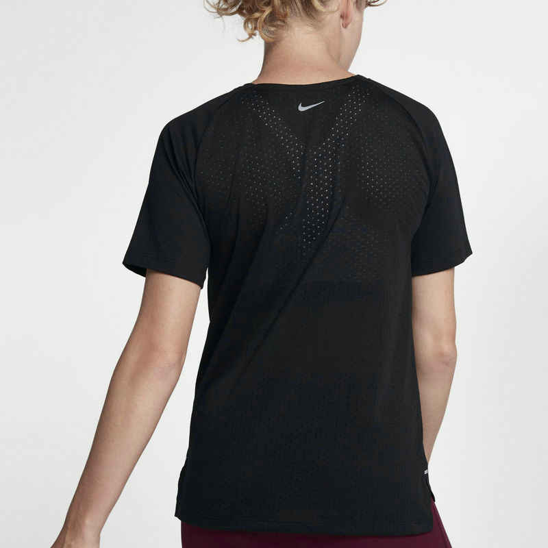 Nike Футболка Dri-Fit Tailwind Running Женские топы Черная 890192-010
