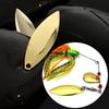 20pcs Rotate Smooth Nickel Sequin VIB Lure Metal WillowMetal Blades Fishing Attractor Spinner
