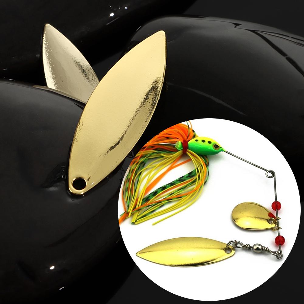 20pcs Rotate Smooth Nickel Sequin VIB Lure Metal WillowMetal Blades Fishing Attractor Spinner