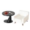 Handmade Mini Dollhouse Table & Sofa Ornament with DIY Coffee Cup & Spoon Accessories