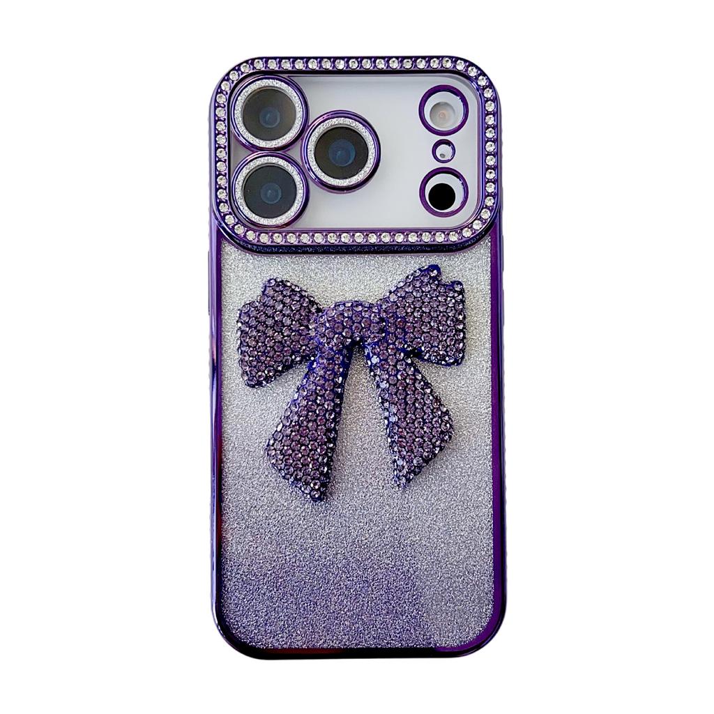 Light luxury rhinestone iPhone11Pro mobile phone case bow Apple 11Pro loose powder lens film protective case