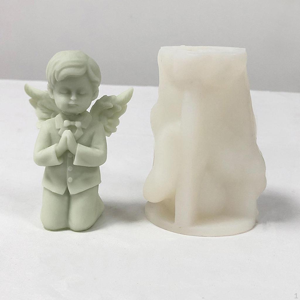 3D Ангел Силиконовая Свеча Модель Домашнего Декора Гипс Ароматерапия Симпатичные Смола Свечи Мыло