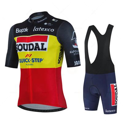 Soudal Quick Step комплект велосипедного трикотажа, летний бельгийский велосипедный дышащий мужской костюм для горного велосипеда Maillot Ropa Ciclismo, униформа, костюм
