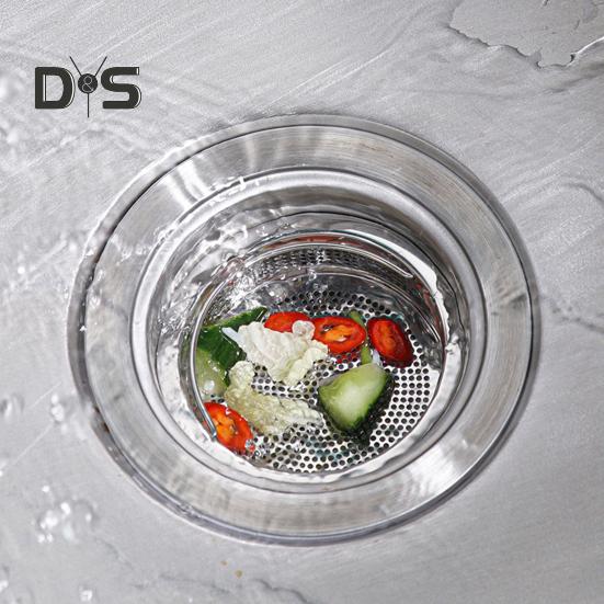 Фильтр для кухонной мойки из нержавеющей стали, большой держатель для пищевых отходов, мелкая сетка, не засоряющаяся сливная корзина, легко поднимаемая ручка, прочный канализационный фильтр