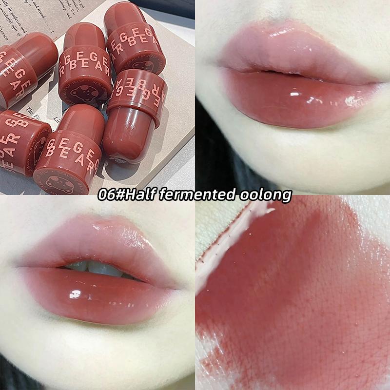GEGE BEAR Желейная глазурь для губ Стойкий макияж Водостойкая блеск-помада
