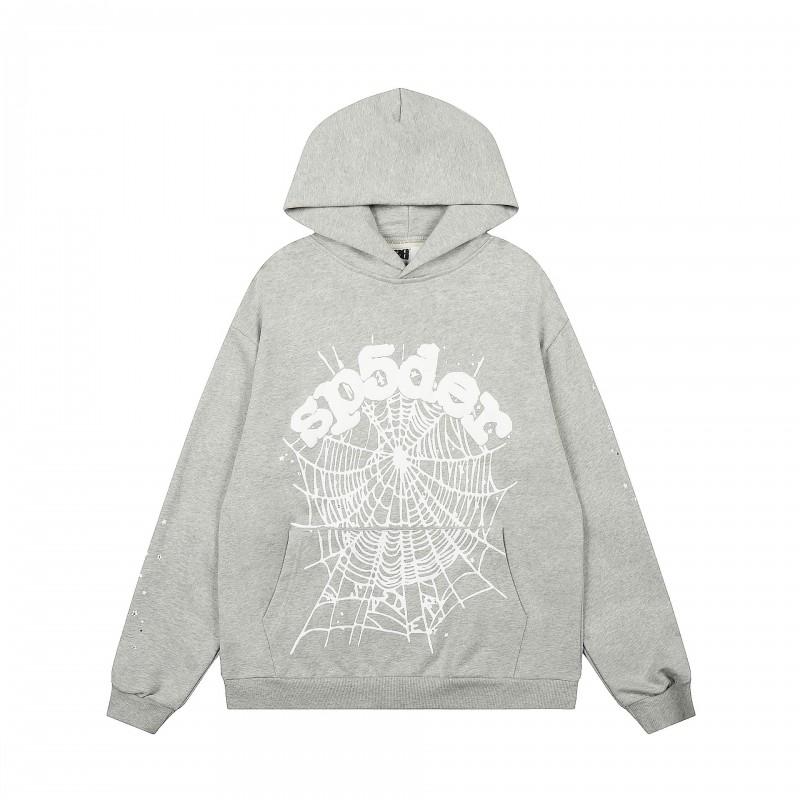 Unisex Sp555 Spider Web Print Heavyweight Cotton Fleece Hoodie Sweatshirt