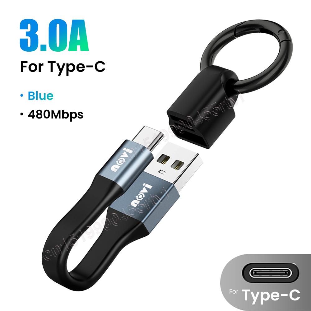 Мини-брелок портативный USB-кабель для передачи данных для iPhone 14 3A быстрая зарядка Micro USB Type C короткий кабель шнур для Samsung Xiaomi Huawei