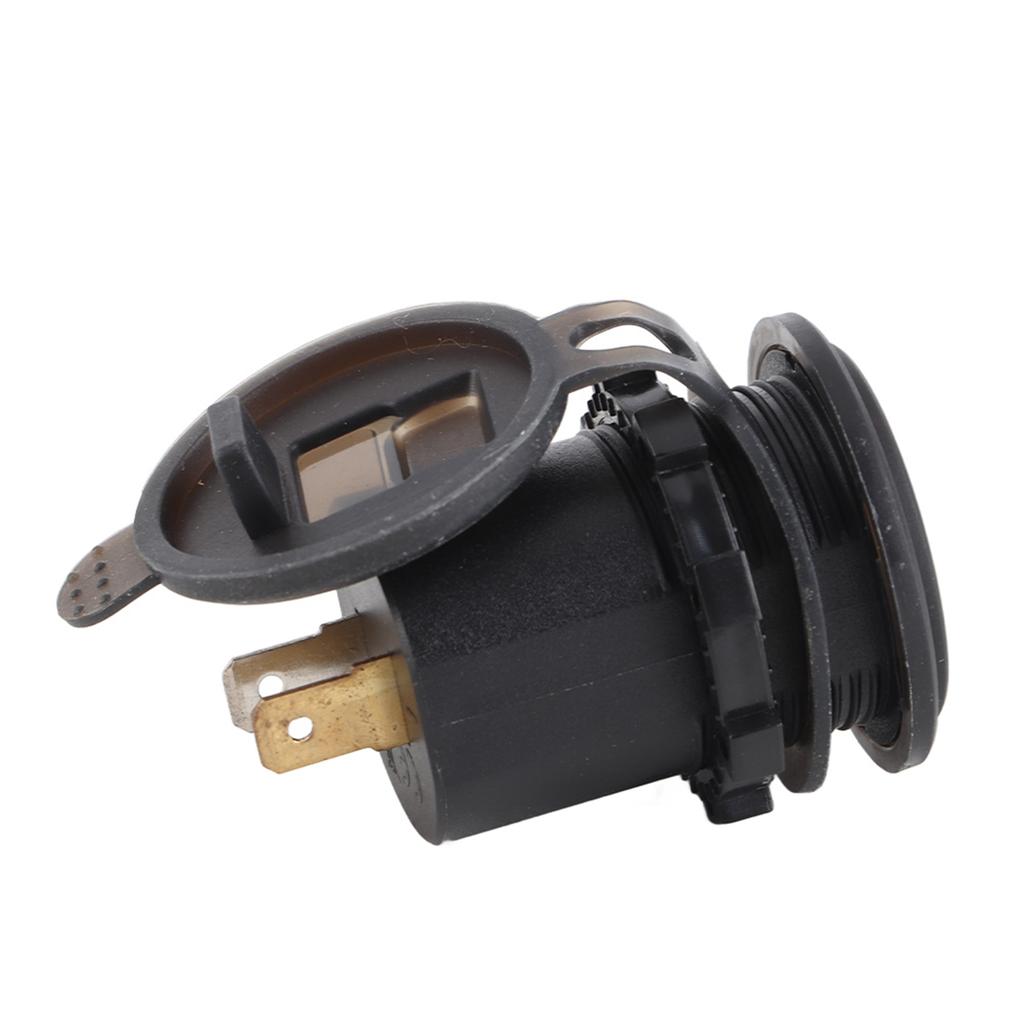 12V IP66 3.0A Светодиодное цифровое зарядное устройство для телефона Адаптер с независимым переключателем с линией 23,6 дюйма Красный DC12‑24V