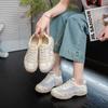 Leather Mesh Breathable Women's Summer Single Mesh Outdoor Sports and Leisure Shoes Platform White Shoes