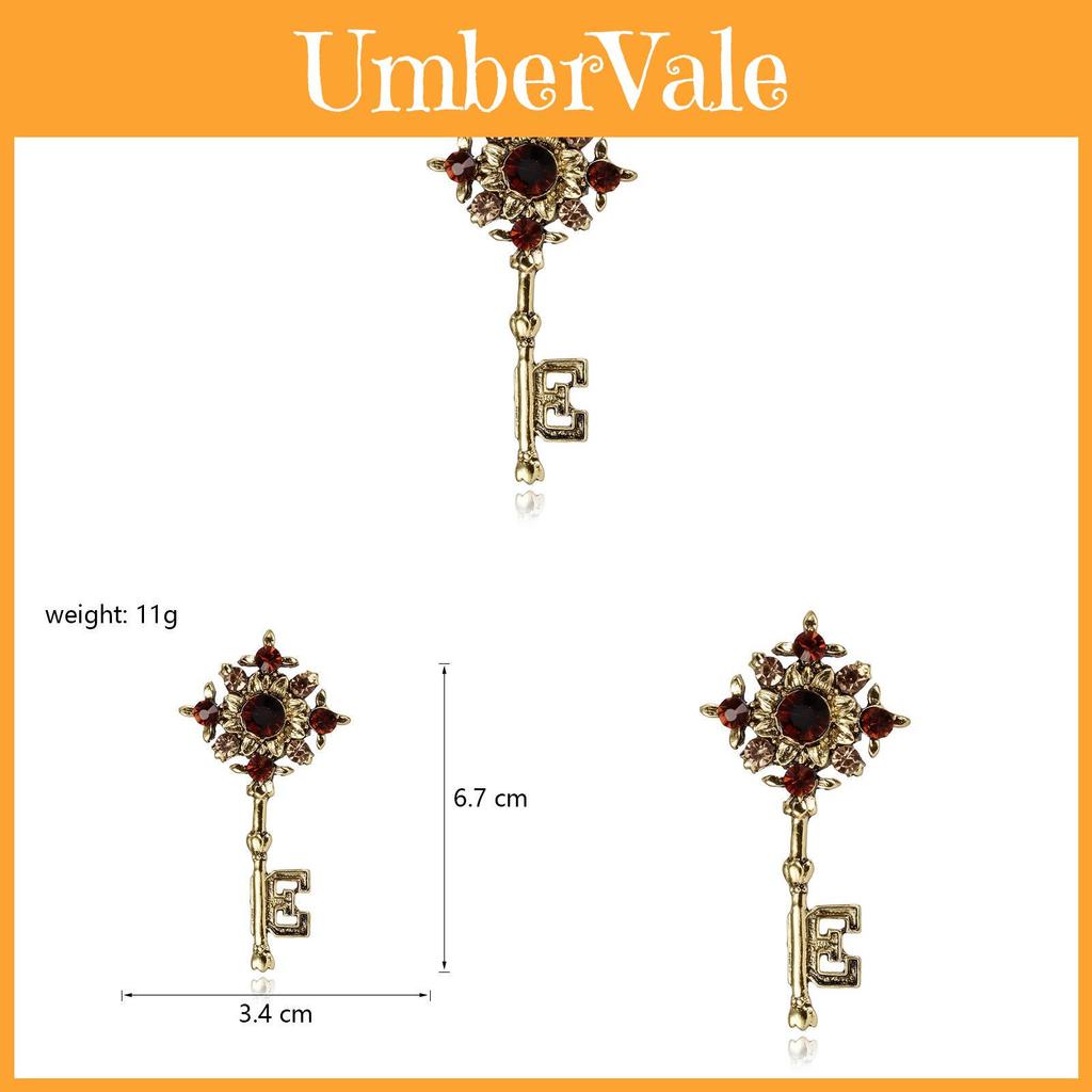 Retro Art Deco Key Pendant Pin With Adjustable Fit For Fashion Accessories