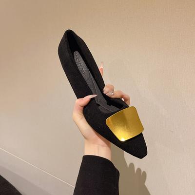 Темпераментные маленькие красные туфли-лодочки на плоской подошве женская обувь 2025 новая весна, осень и зима французские туфли для работы с мягкой подошвой