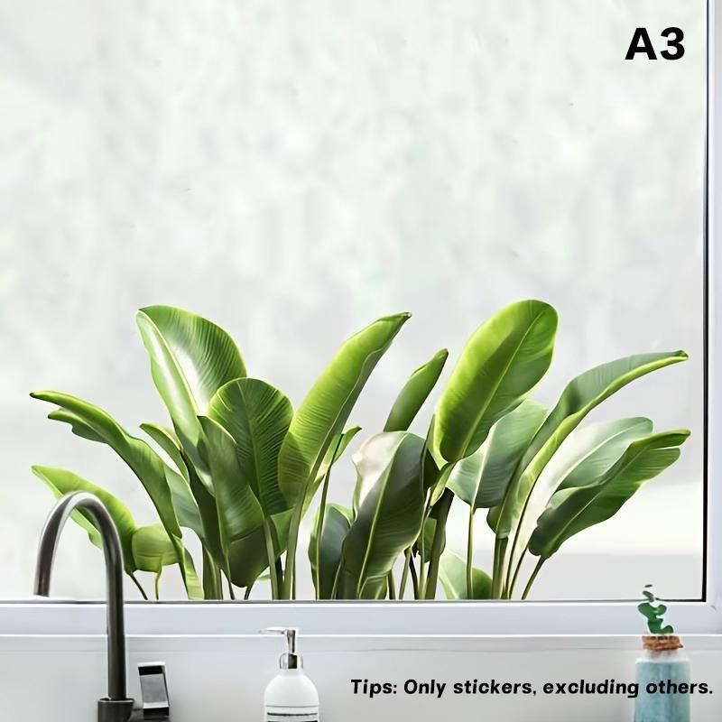 1PC Floral Bathroom Wall Sticker, Self-Adhesive Removable Waterproof Backsplash Decal for Sink Area Kitchen Home Decor