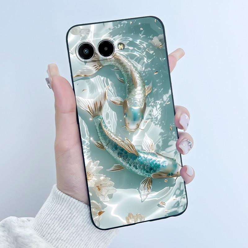 Чехол для телефона TCL T-Mobile Revvl 8 T Phone 3 Чехол Роскошный Милый Любовь Кролик Забавный Черный ТПУ Мягкий Силикон Защитная Задняя Крышка