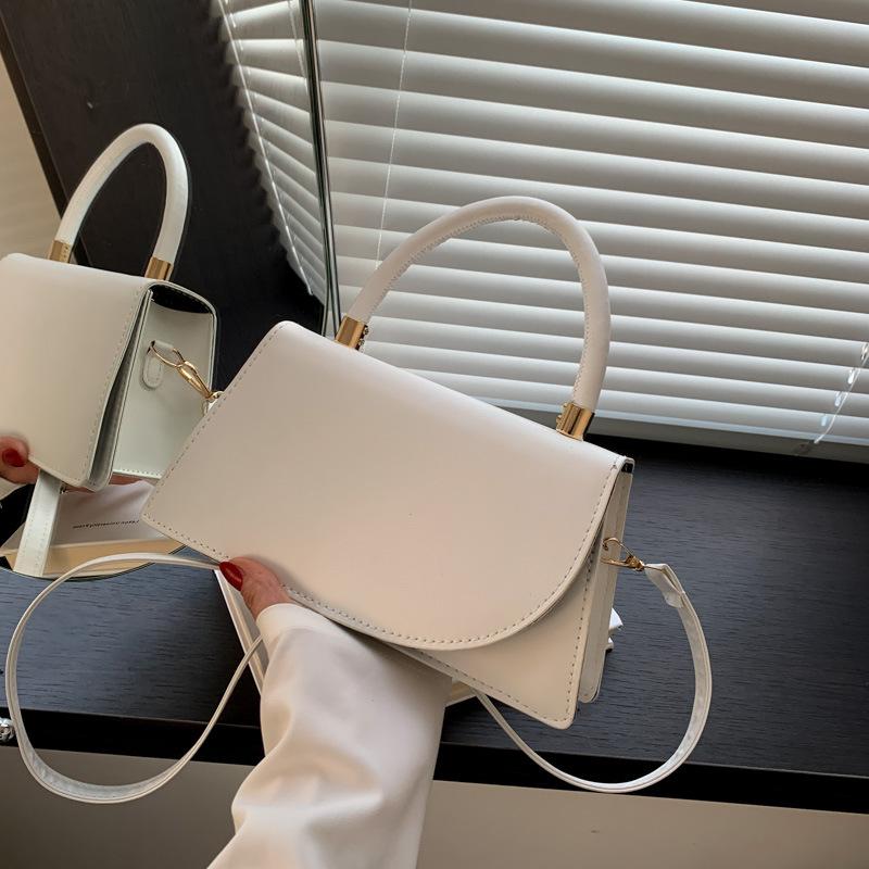 Foreign Texture Small Bag Women's New Popular Solid Color Messenger Bag Fashion Portable Small Square Bag Trend