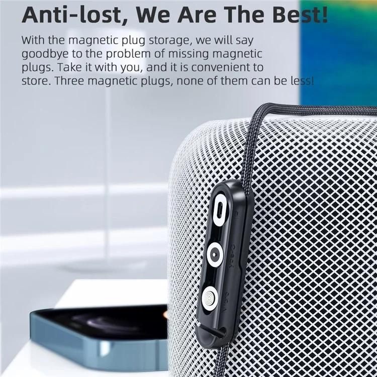База для хранения 3-в-1 для кабеля-органайзера с магнитной вилкой Micro / Type-C / IP