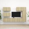 VidaXL TV Unit Set 6 Pcs Sonoma Oak, Chipboard