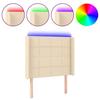 VidaXL LED Headboard Bedroom Furniture Single Bed Accessory Headboard Bed Frame Interior Cream 3124027