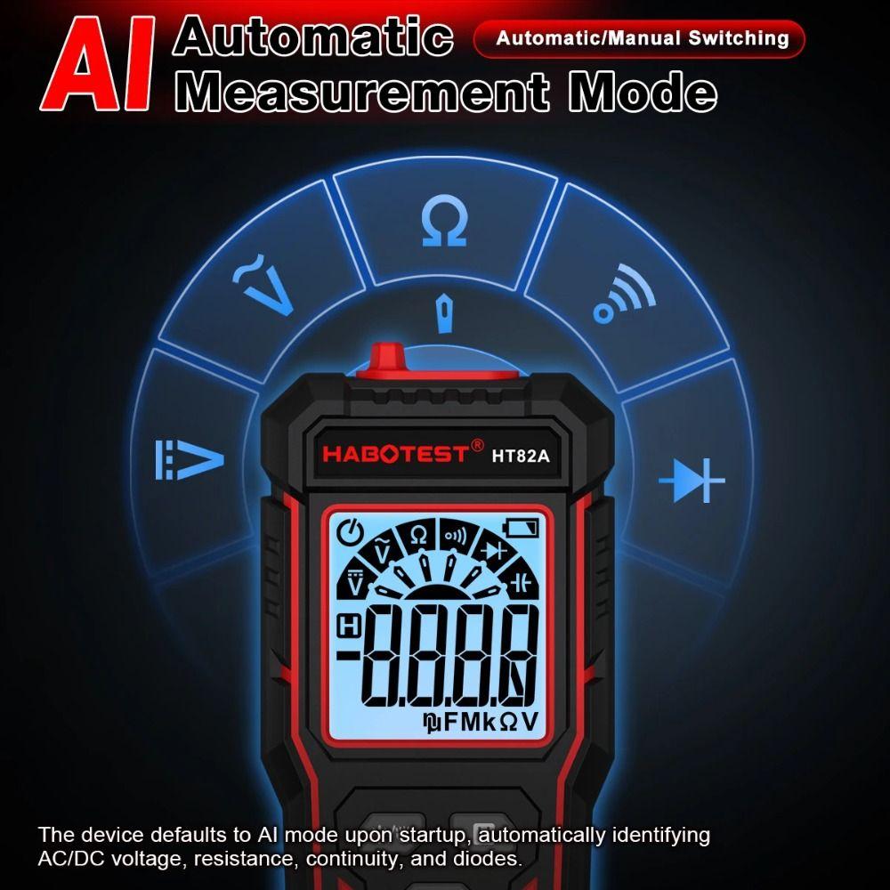 AC DC Voltage Smart Digital Multimeter High Precision NCV Multimeter Portable TRMS Multimeter